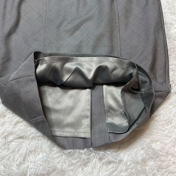 Ted Baker Grey Dress Bow Spagetti Strap Size 2 Wool Silk Blend Fitted Sheath - Picture 5 of 11